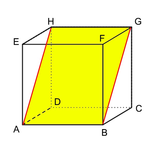contoh bidang diagonal kubus