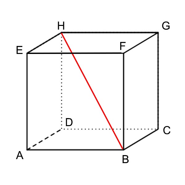 contoh diagonal ruang kubus