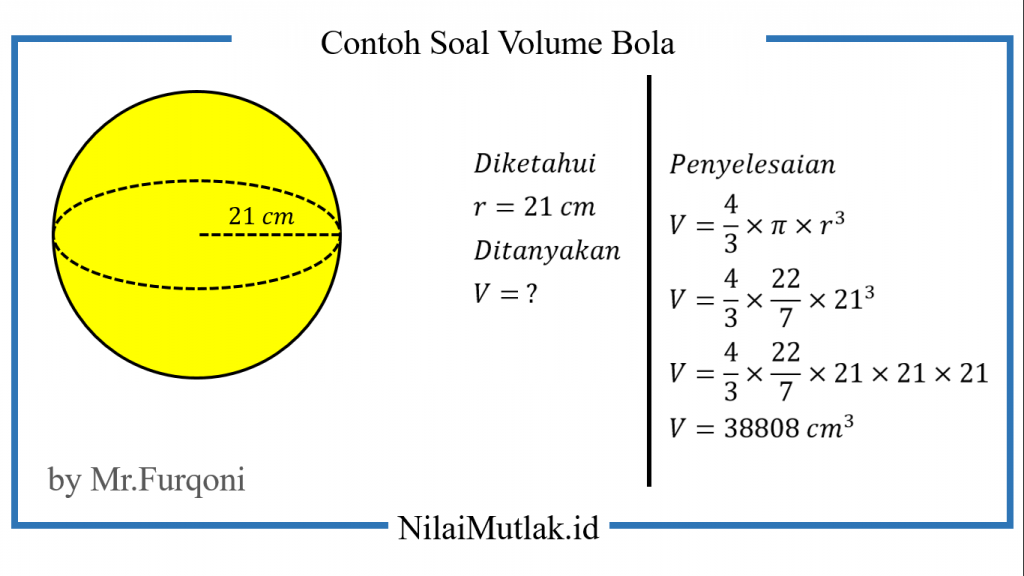 contoh soal menghitung volume bola 1