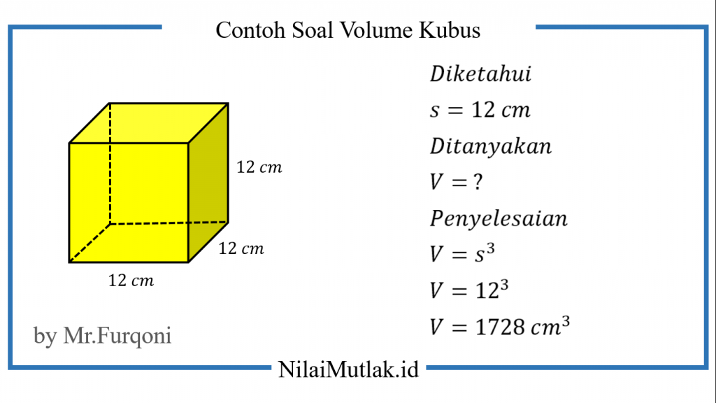 contoh soal menghitung volume kubus 1
